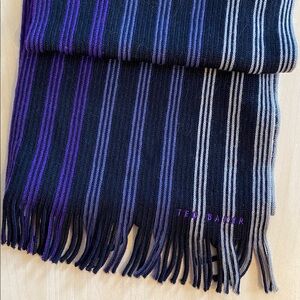 Ted Baker Unisex Striped Knit Scarf